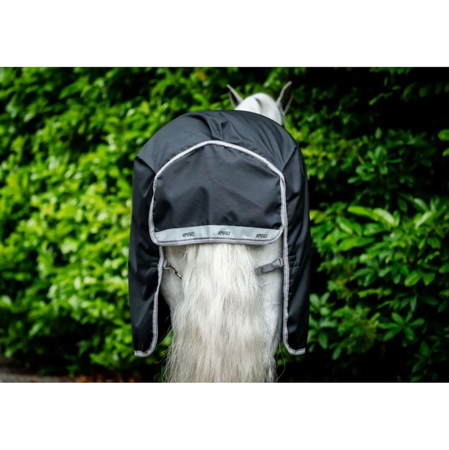 Amigo Turnout Rug 1200D 250g Black/Titanium Grey/Silver