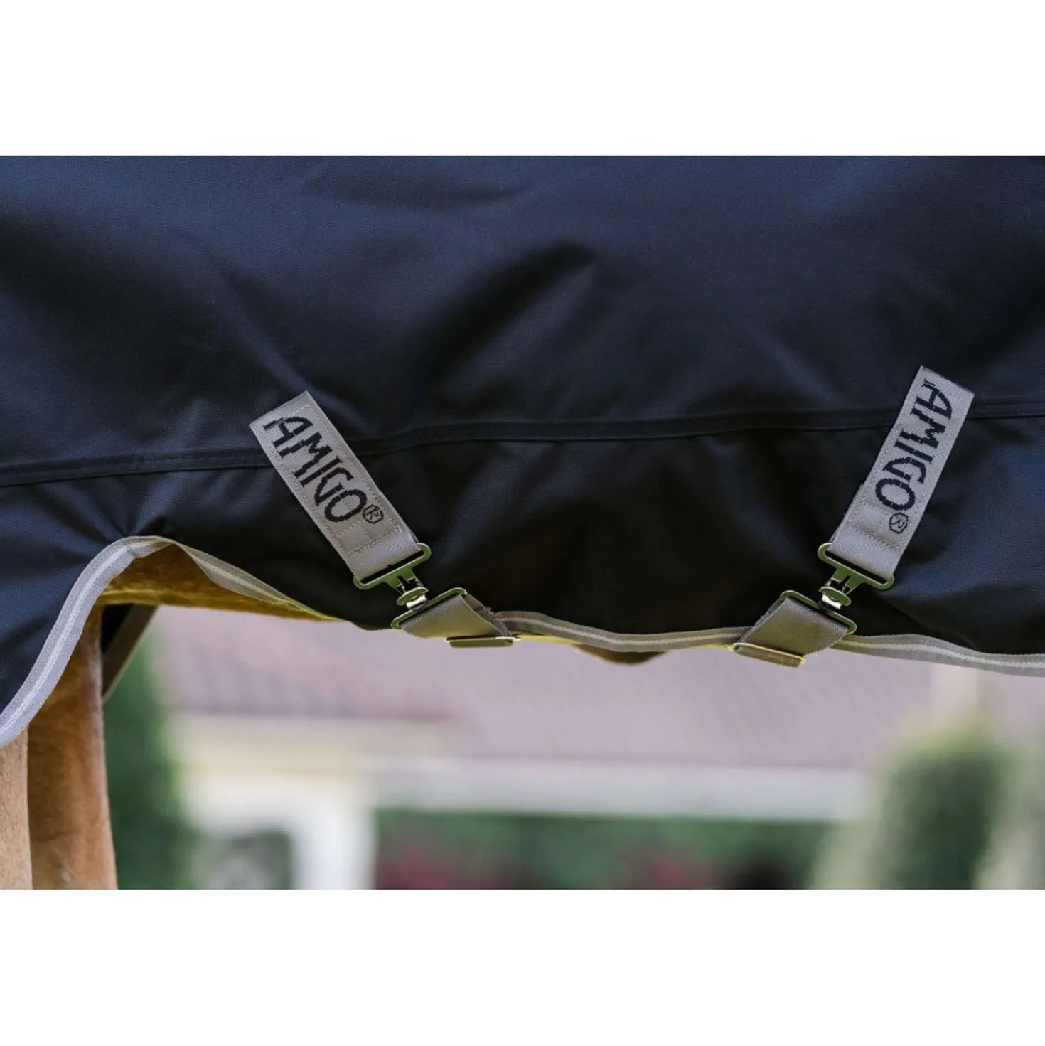 Amigo Turnout Rug 1200D Pony 250g Black/Titanium Grey/Silver
