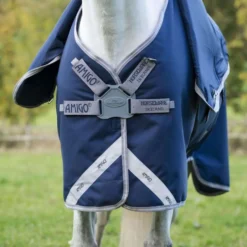 Amigo Turnout Rug FieldSafe Plus 1200D 50g Navy/Titanium Grey/Silver