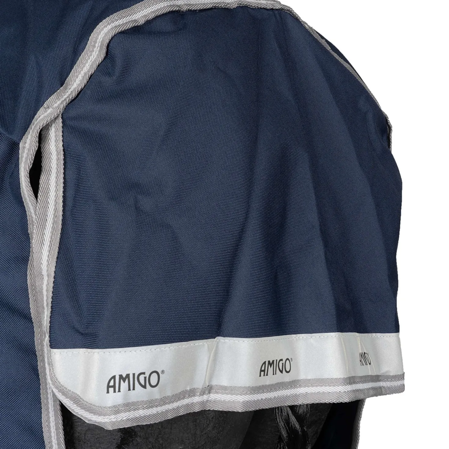 Amigo Turnout Rug FieldSafe Plus 1200D 50g Navy/Titanium Grey/Silver