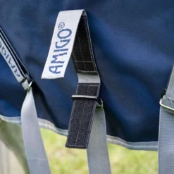 Amigo Turnout Rug FieldSafe Plus 1200D 250g Navy/Titanium Grey/Silver