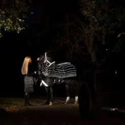Amigo Turnout Rug FieldSafe Reflectech Plus 1200D 50g Black/Reflective/Black