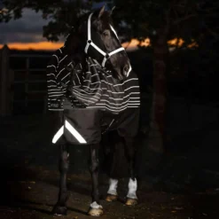 Amigo Turnout Rug FieldSafe Reflectech Plus 1200D 50g Black/Reflective/Black