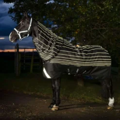 Amigo Turnout Rug FieldSafe Reflectech Plus 1200D 50g Black/Reflective/Black
