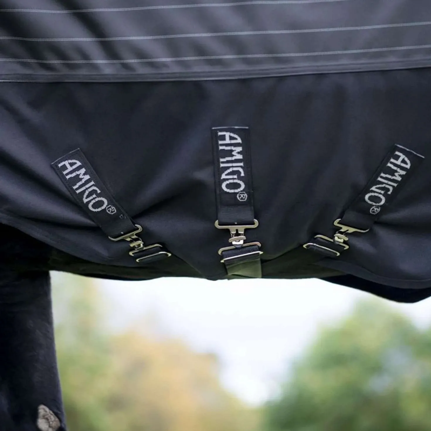 Amigo Turnout Rug FieldSafe Reflectech Plus 1200D 100g Black/Reflective/Black