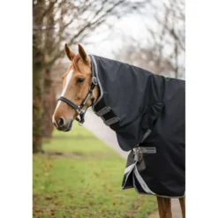 Amigo Turnout Rug Integrated 1200D 150g Black/Titanium Grey/Silver