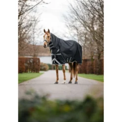 Amigo Turnout Rug Integrated 1200D 150g Black/Titanium Grey/Silver