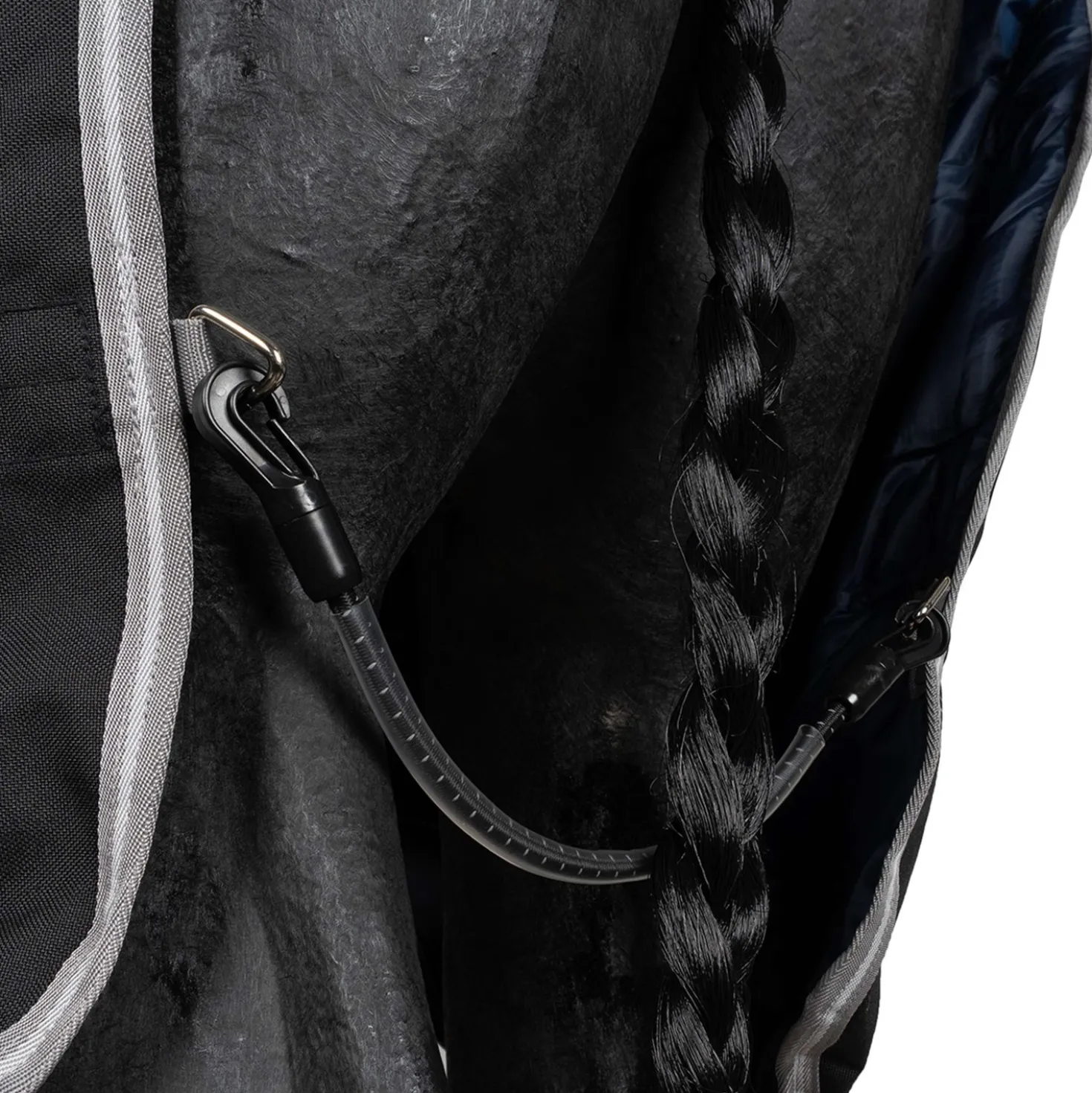 Amigo Turnout Rug Integrated 1200D 250g Black/Titanium Grey/Silver