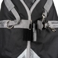 Amigo Turnout Rug Integrated 1200D 250g Black/Titanium Grey/Silver