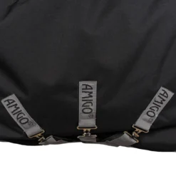 Amigo Turnout Rug Integrated 1200D 250g Black/Titanium Grey/Silver