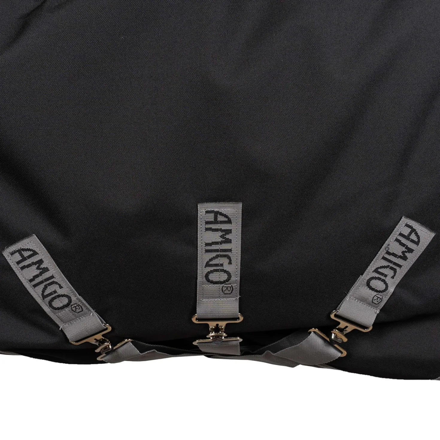 Amigo Turnout Rug Integrated 1200D 250g Black/Titanium Grey/Silver