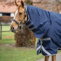 Amigo Turnout Rug Integrated 1200D 150g Navy/Titanium Grey/Silver