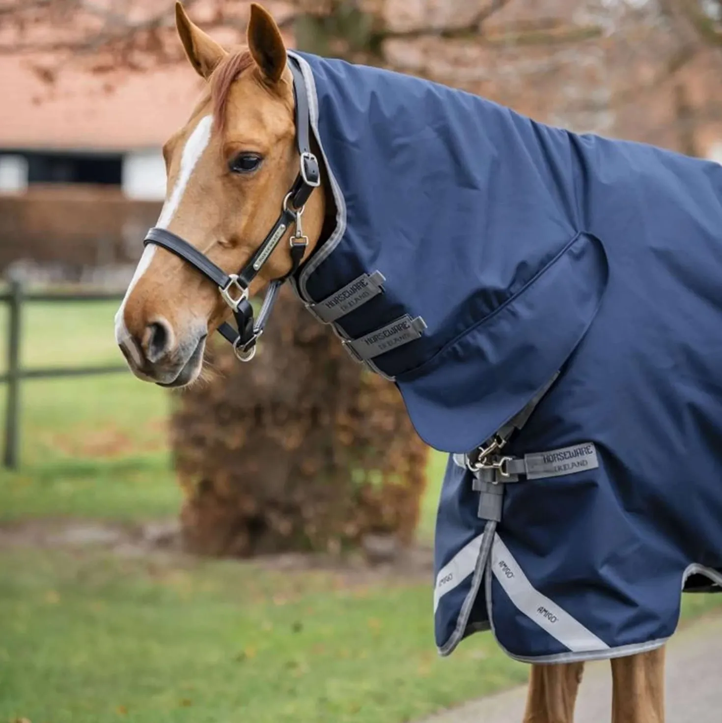 Amigo Turnout Rug Integrated 1200D 250g Navy/Titanium Grey/Silver