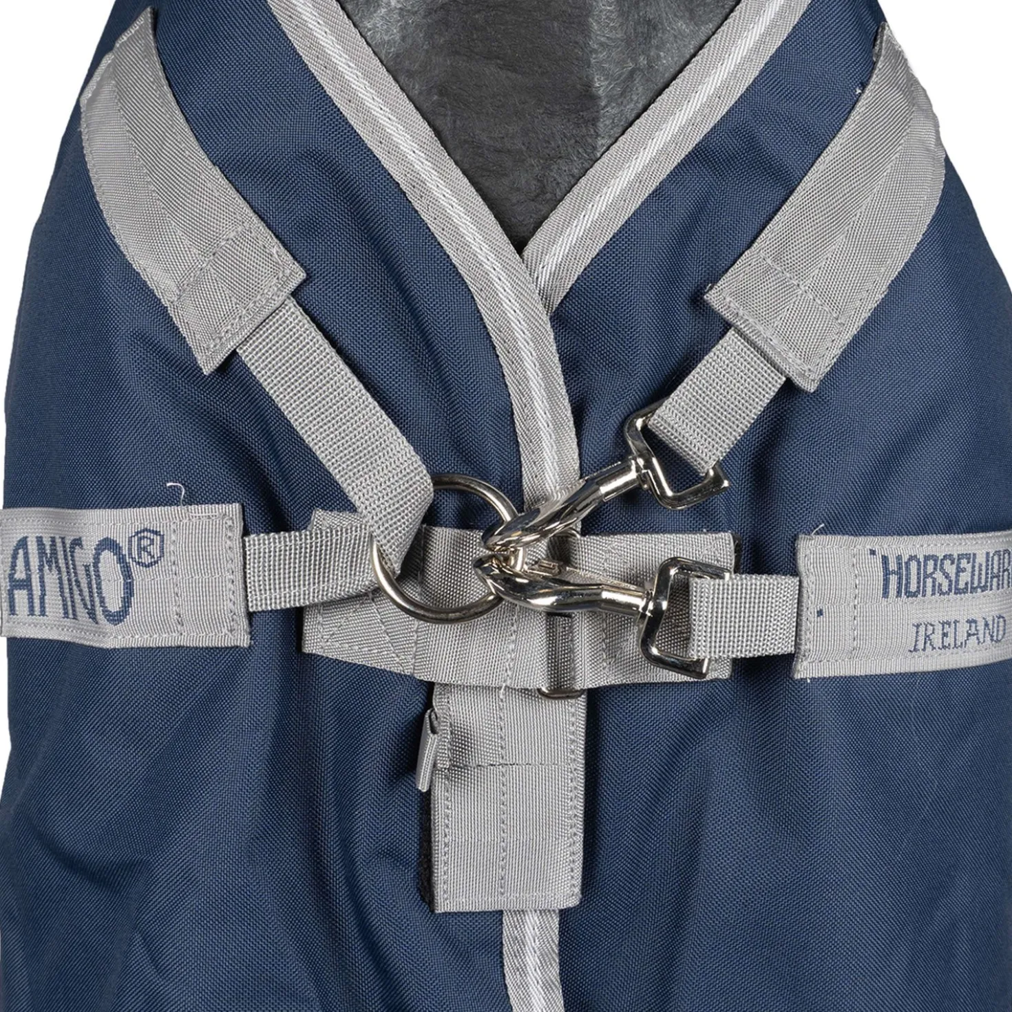 Amigo Turnout Rug Integrated 1200D 250g Navy/Titanium Grey/Silver