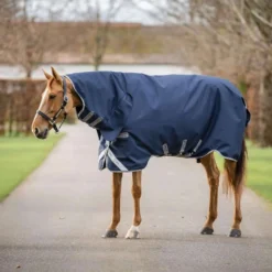 Amigo Turnout Rug Integrated 1200D 250g Navy/Titanium Grey/Silver