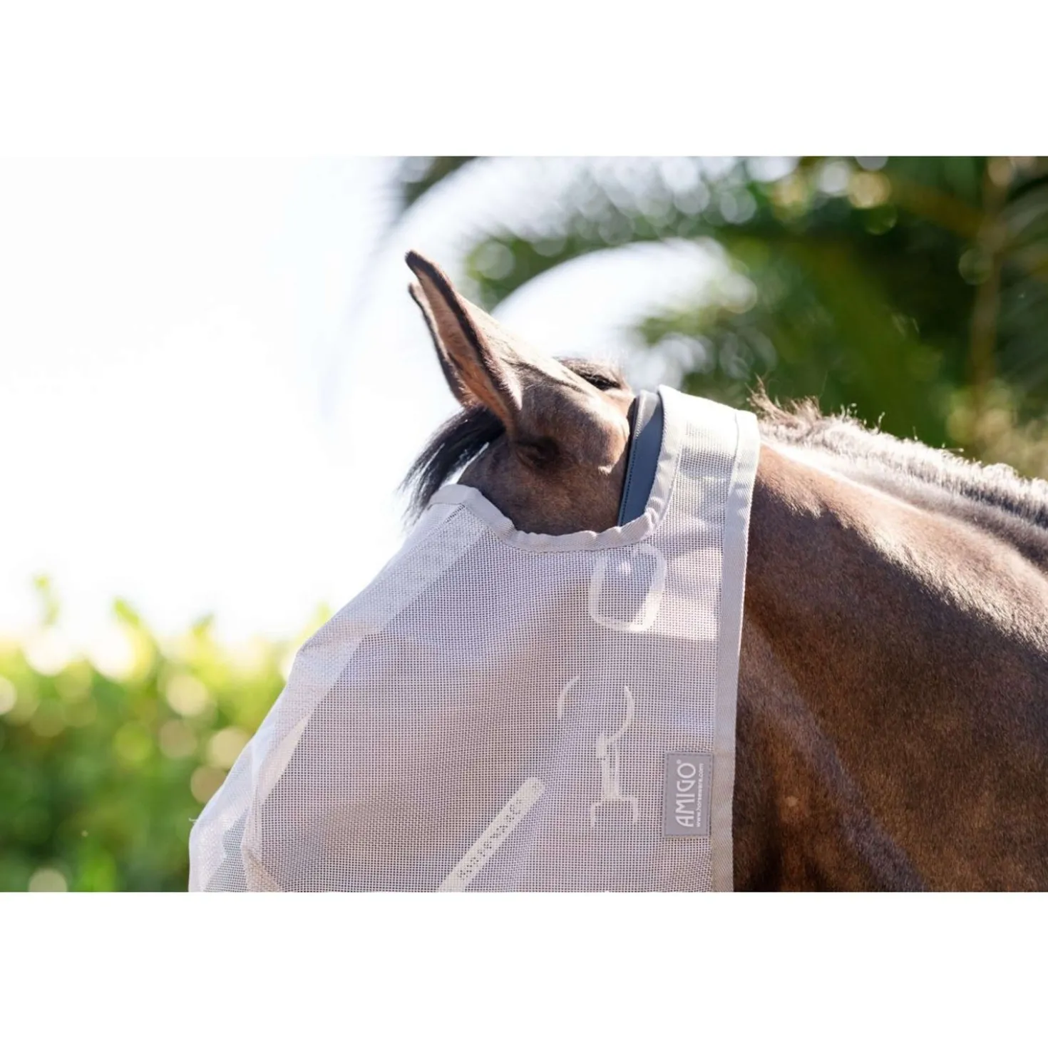 Amigo Vliegenmasker Zonder oren Silver/Titanium Grey/Silver