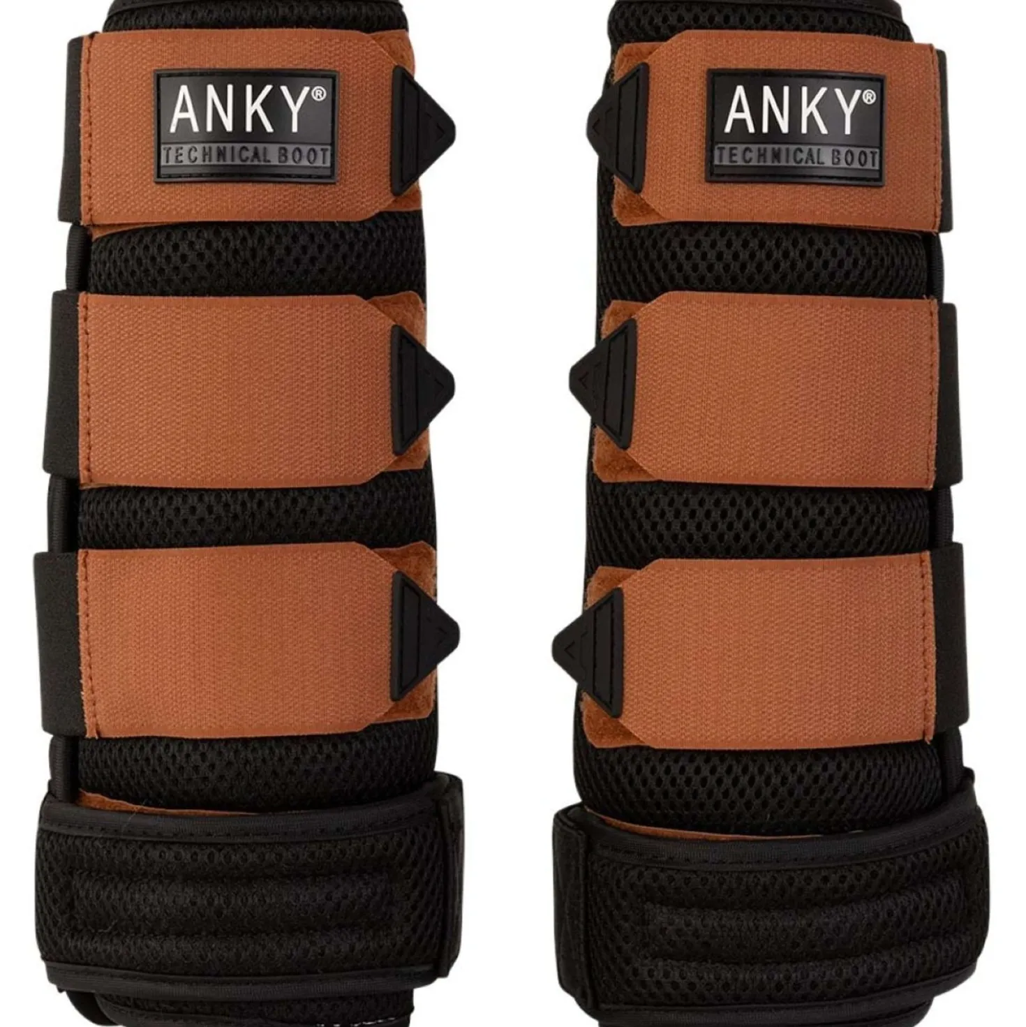 ANKY 3-in-1 Beenbeschermer 3D Mesh Black/Rust