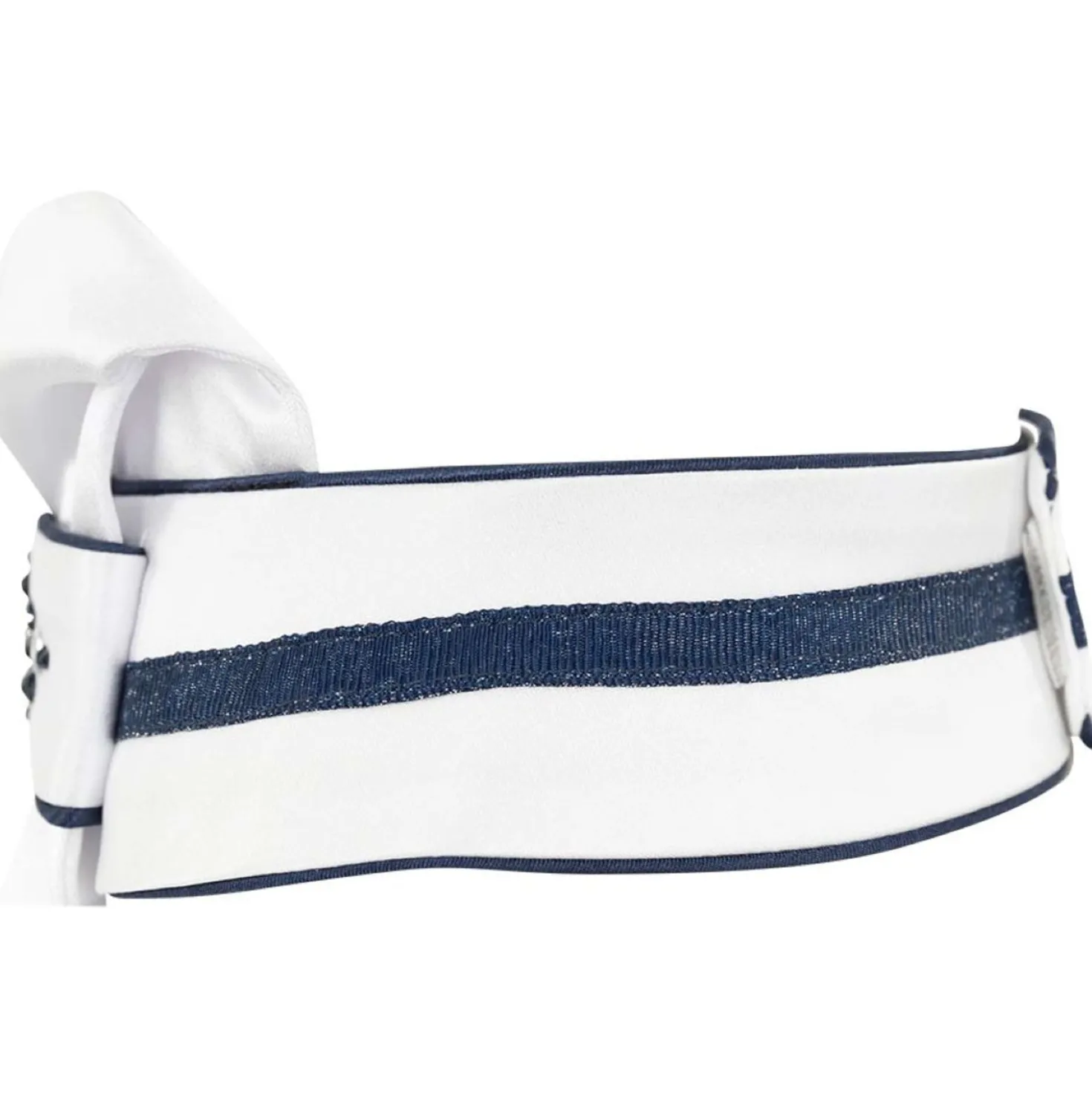 ANKY Plastron Stone Deluxe White/Navy