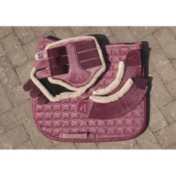 ANKY Zadeldekje Check Velvet XB25003 Dressuur Mellow Mauve