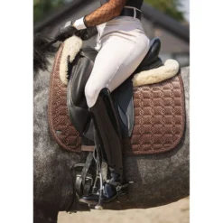 ANKY Zadeldekje Check Velvet XB25003 Dressuur Deep Taupe