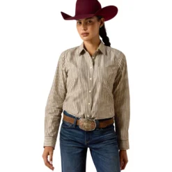 Ariat Blouse Kirby Dames Chocolate Plum