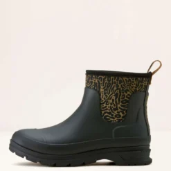 Ariat Regenlaarzen Kelmarsh Shortie Dames Black/Ocelot Print