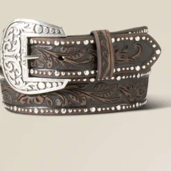 Ariat Riem Studded Tooled Embossed Bruin