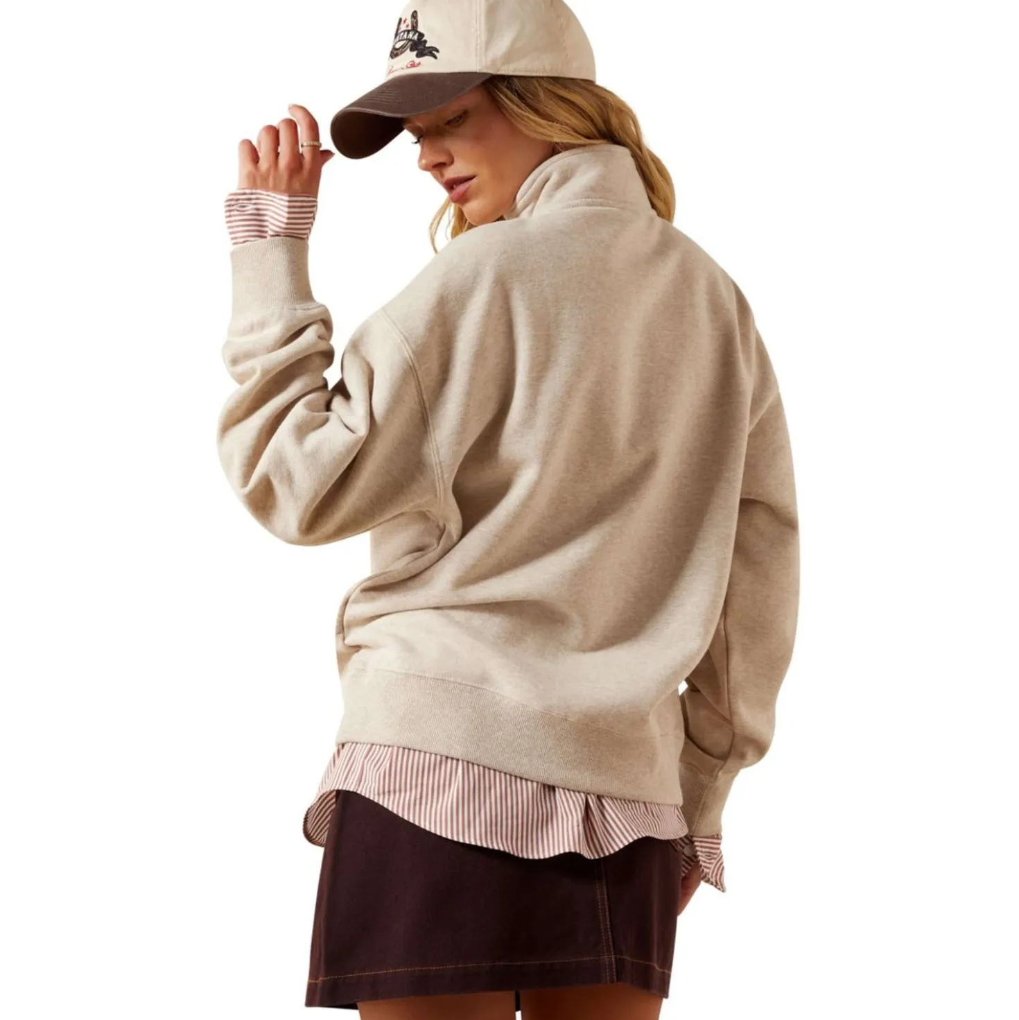 Ariat Sweater Running Wild Dames Oatmeal