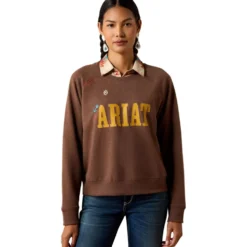 Ariat Trui Essential Crew Dames Chicory Coffee