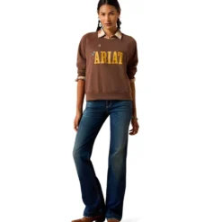 Ariat Trui Essential Crew Dames Chicory Coffee