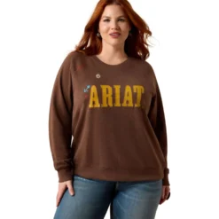 Ariat Trui Essential Crew Dames Chicory Coffee