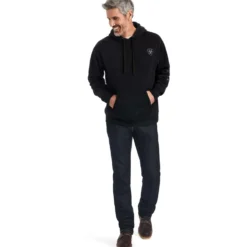 Ariat Trui Logo Heren Zwart