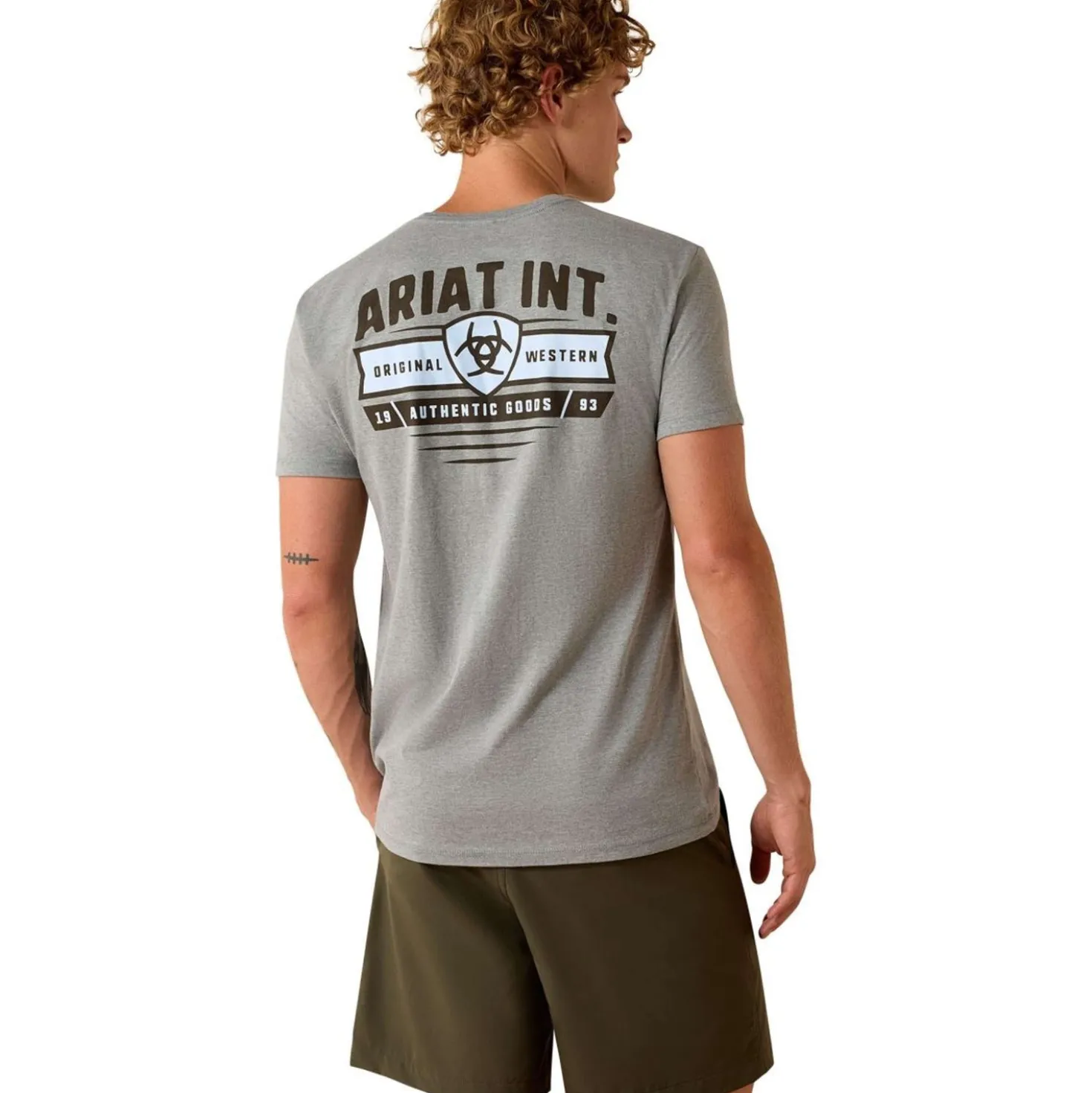 Ariat T-Shirt Banner Badge Heren Grijs