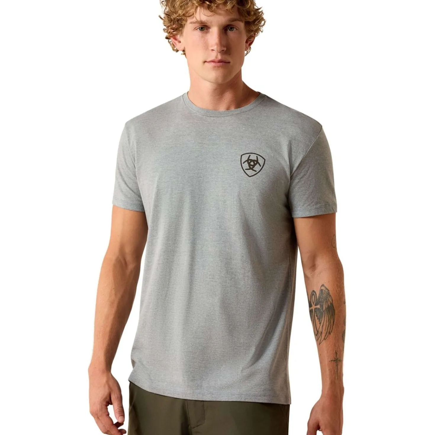 Ariat T-Shirt Banner Badge Heren Grijs