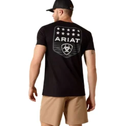 Ariat T-Shirt Patriotic Heren Zwart
