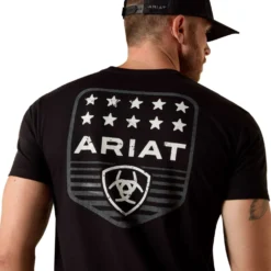 Ariat T-Shirt Patriotic Heren Zwart