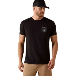 Ariat T-Shirt Patriotic Heren Zwart