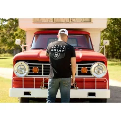 Ariat T-Shirt Patriotic Heren Zwart