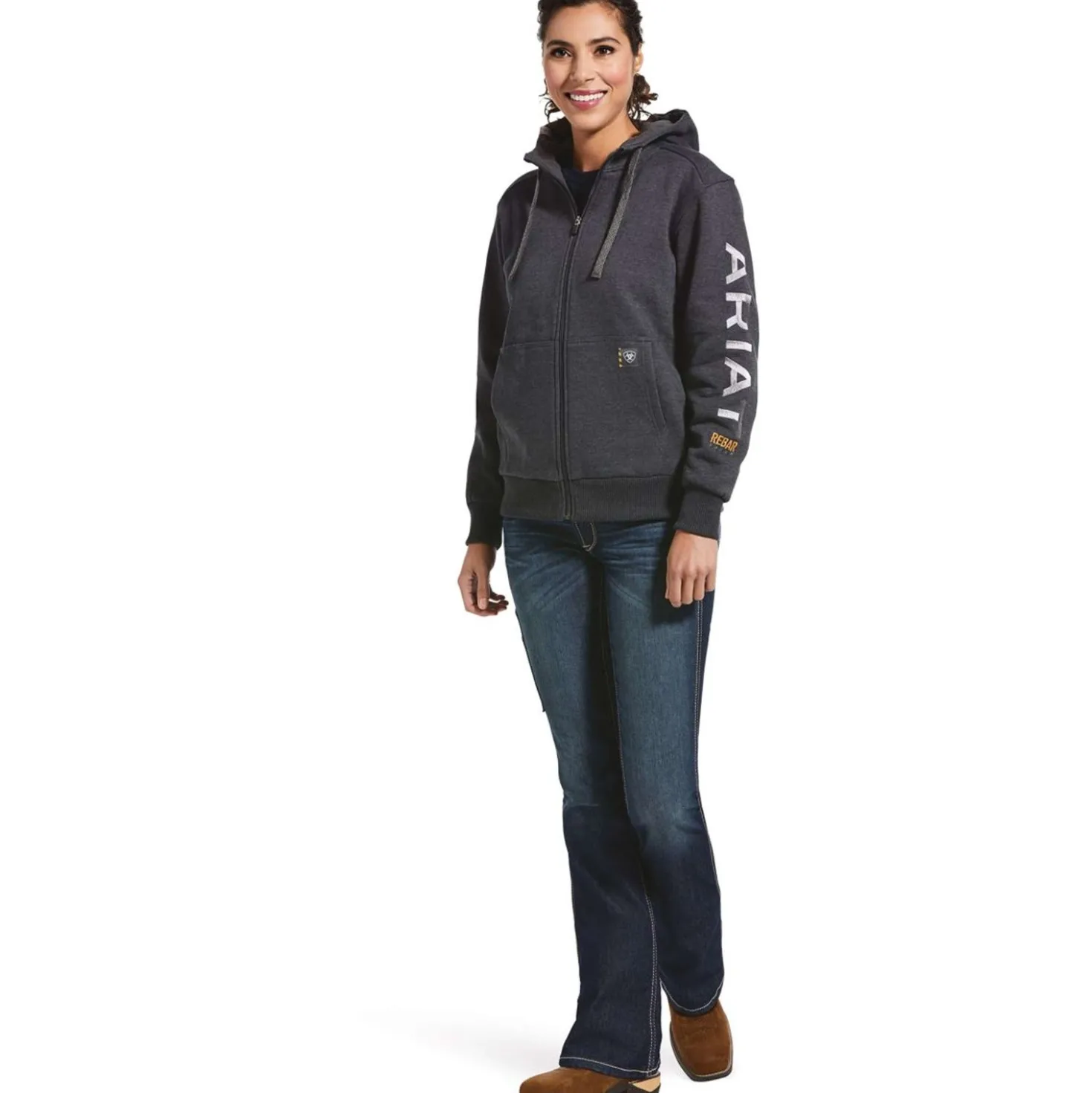 Ariat Vest Rebar All-Weather Dames Charcoal Heather