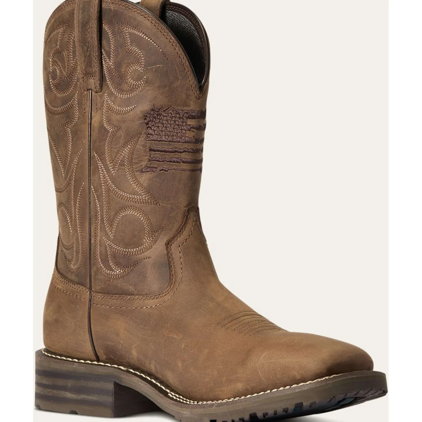 Ariat Western Boots Hybrid Patriot H2O Heren Distressed Brown