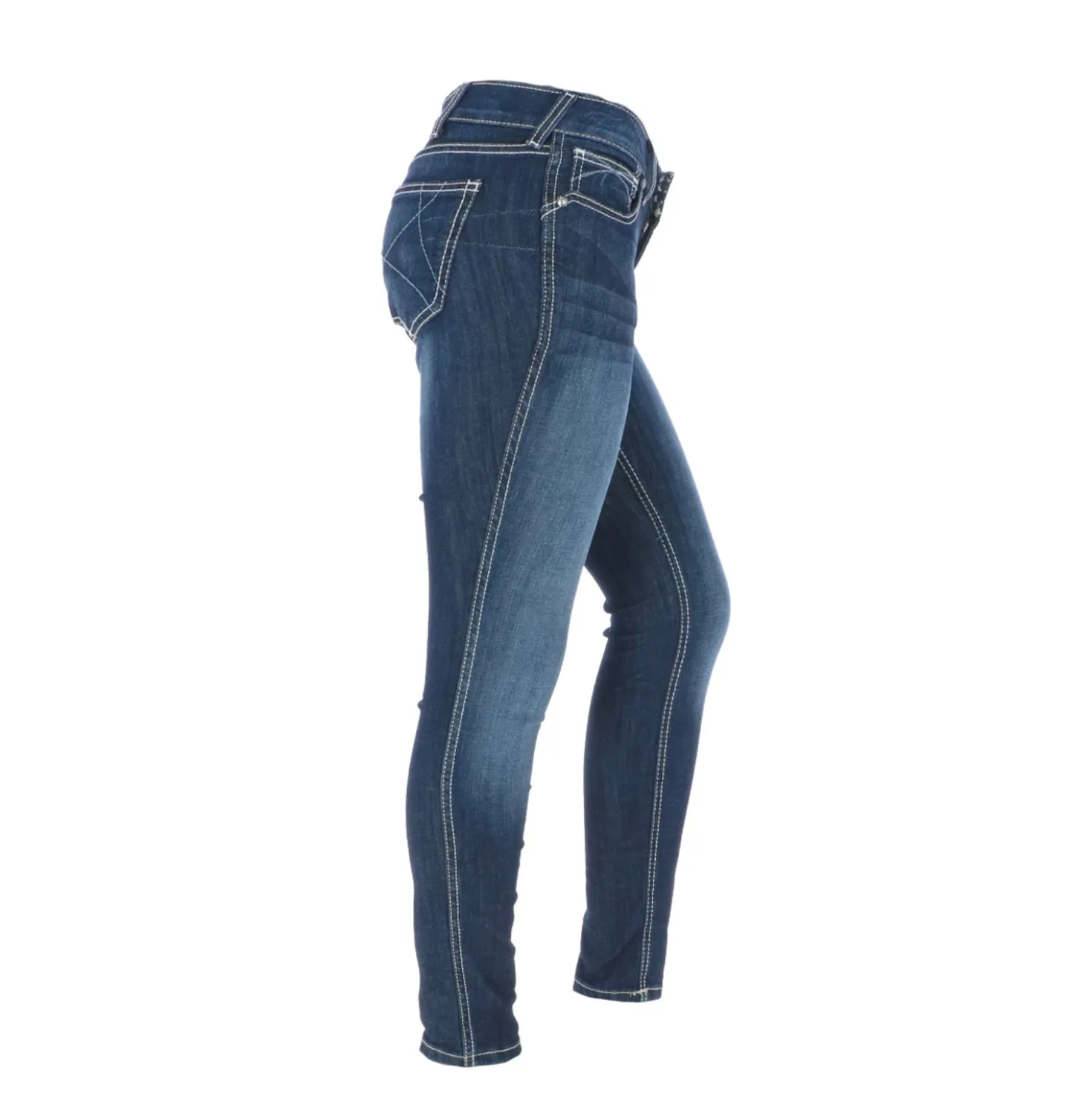 Ariat Western Denim R.E.A.L. Med Rise Skinny Ella Woman's Celestial