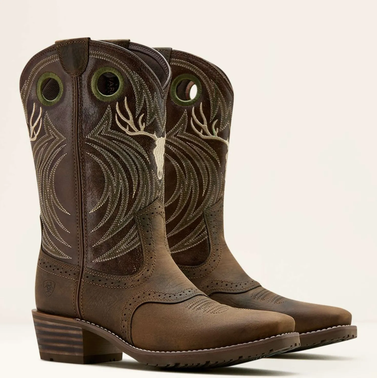 Ariat Westernlaarzen Hybrid Roughstock Antler Heren Wild Taupe/Espresso