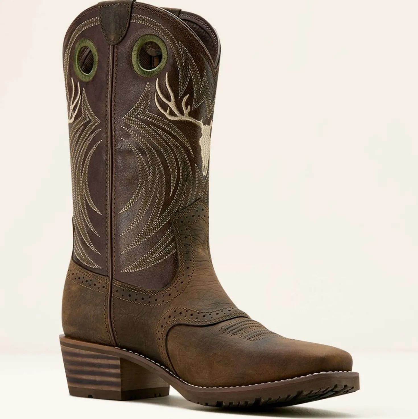 Ariat Westernlaarzen Hybrid Roughstock Antler Heren Wild Taupe/Espresso