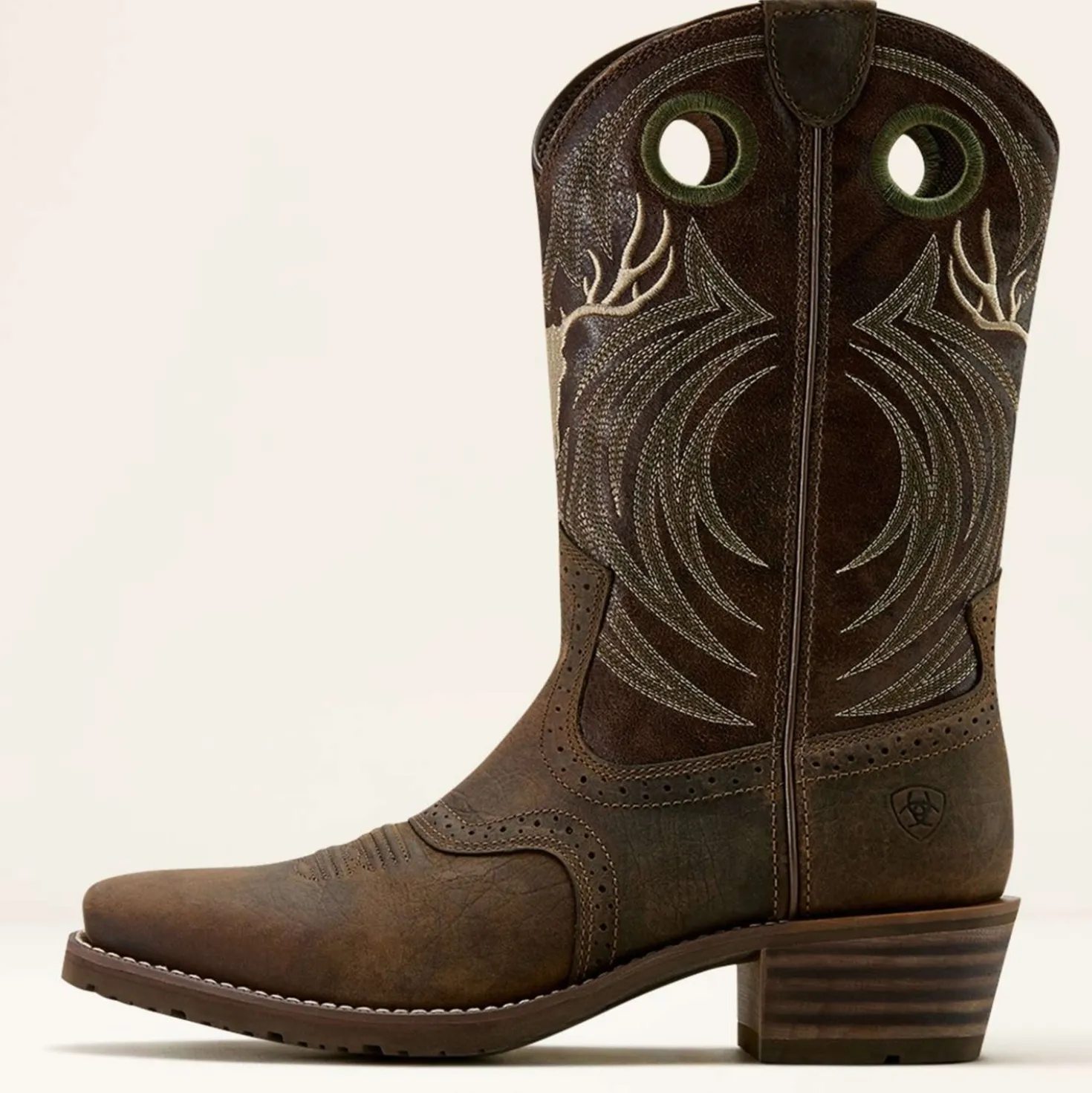 Ariat Westernlaarzen Hybrid Roughstock Antler Heren Wild Taupe/Espresso