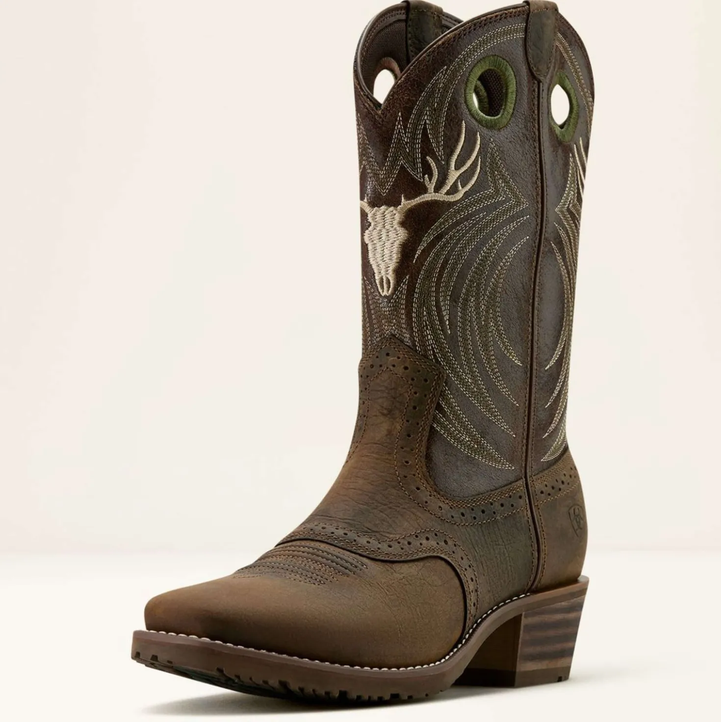 Ariat Westernlaarzen Hybrid Roughstock Antler Heren Wild Taupe/Espresso