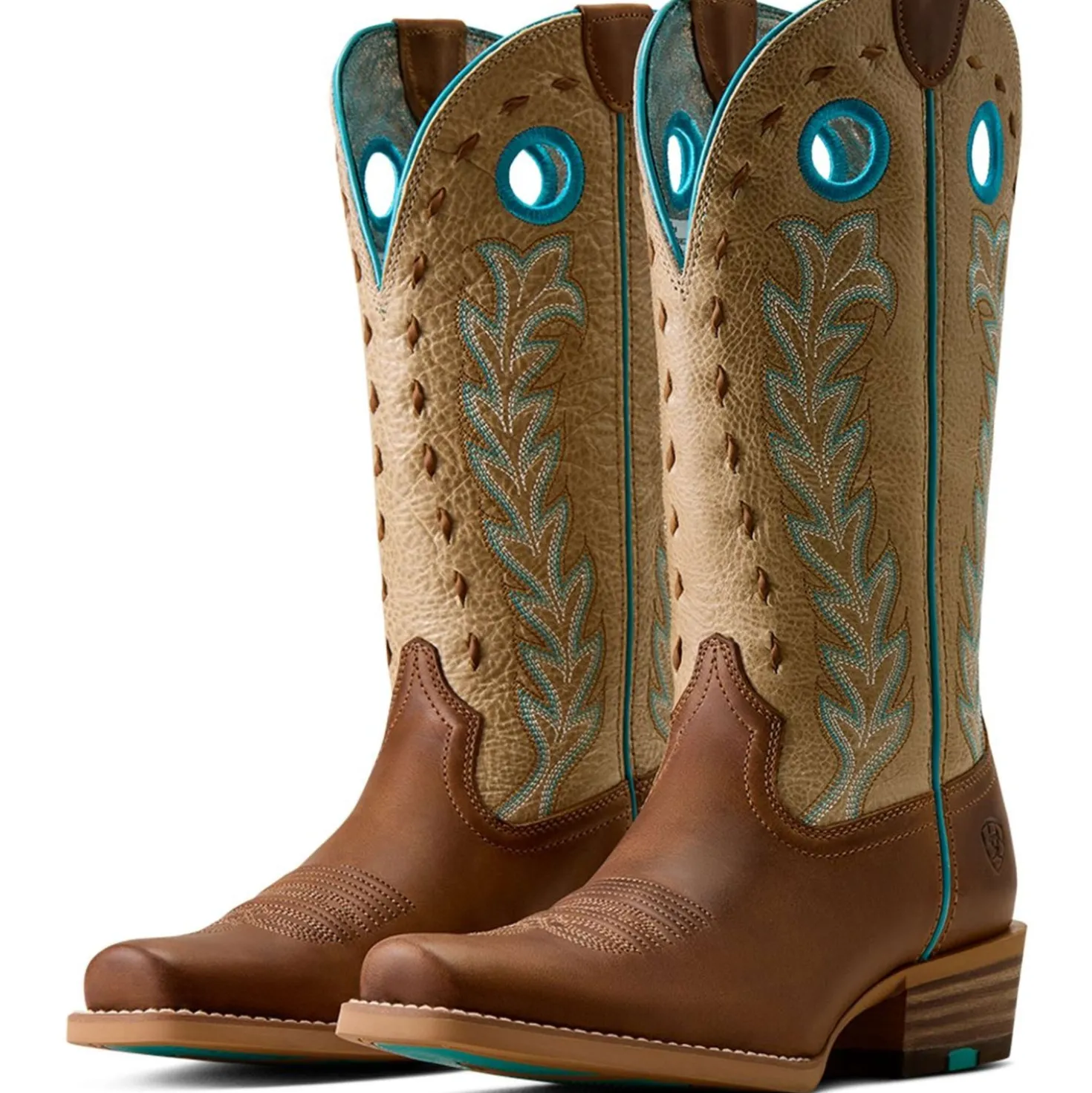 Ariat Westernlaarzen Lucera NcToe Dames Wheat Brown/Soft Parchment