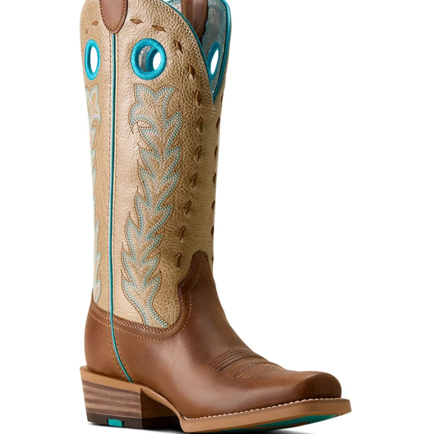 Ariat Westernlaarzen Lucera NcToe Dames Wheat Brown/Soft Parchment