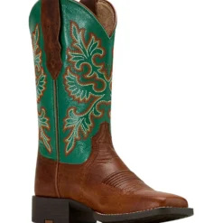 Ariat Westernlaarzen Round Up Stretchfit Dames Arizona Brown/Aged Jade