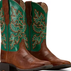 Ariat Westernlaarzen Round Up Stretchfit Dames Arizona Brown/Aged Jade
