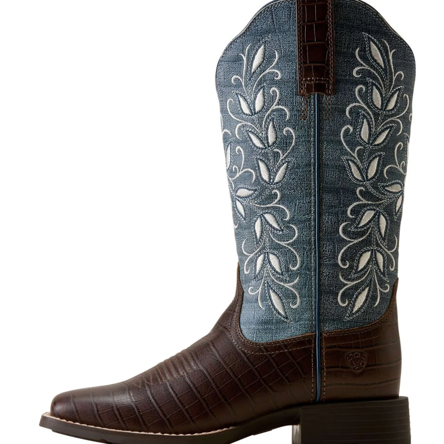Ariat Westernlaarzen Round Up Holly Dames Chocolate Croc